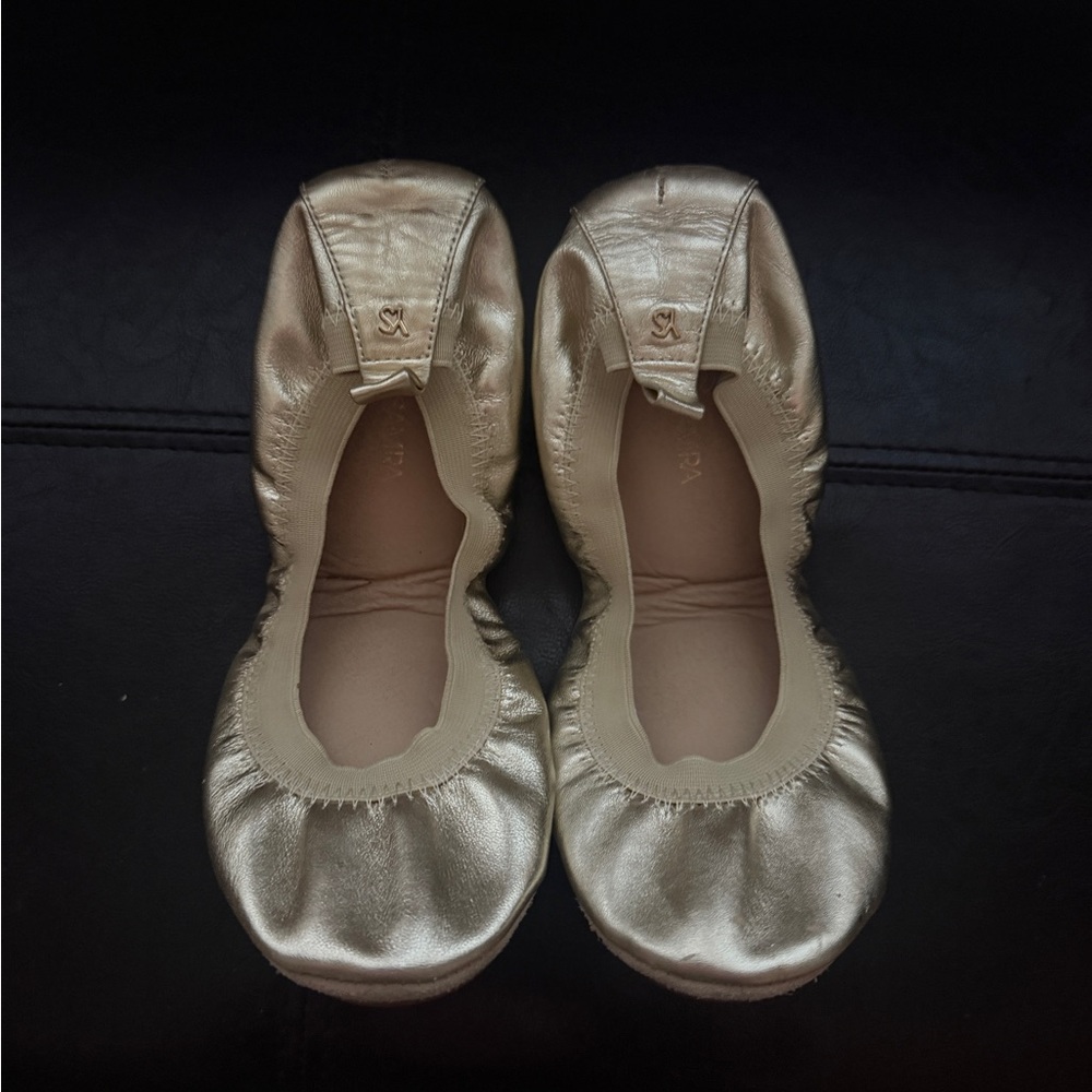 Gold Ballet Flats size 8